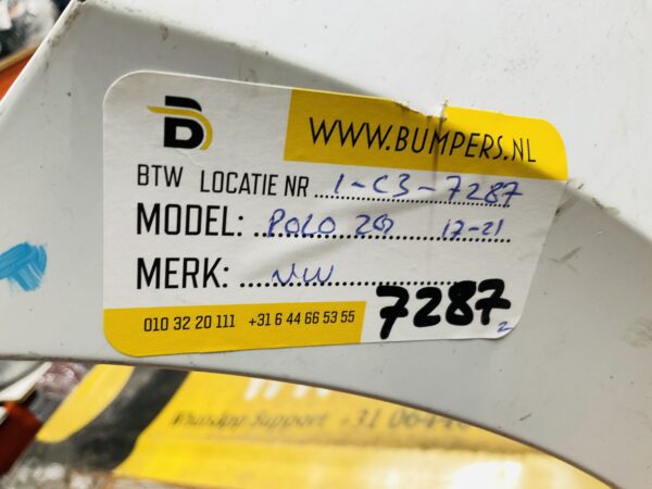 BUMPER Volkswagen Polo 2G 4xpdc 2017-2021 VOORBUMPER 1-C3-7287z