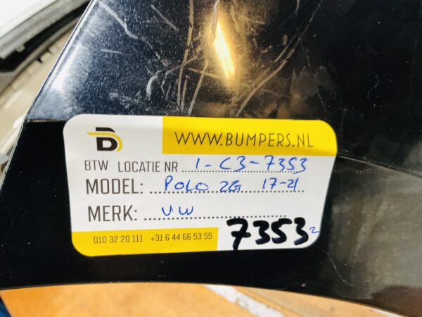 BUMPER Volkswagen Polo 2G 2017-2021 VOORBUMPER 1-C3-7353z