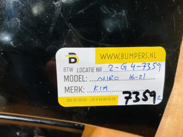 BUMPER Kia Niro Kaal 2016-2021 VOORBUMPER 2-G4-7359z
