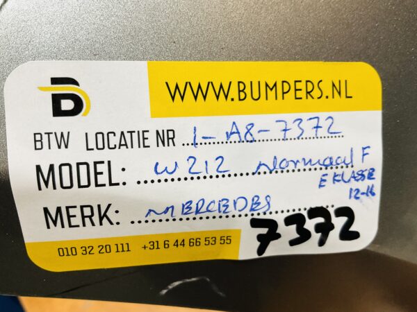 BUMPER Mercedes E Klasse W212 Normaal  2012-2016 VOORBUMPER 1-A8-7372z