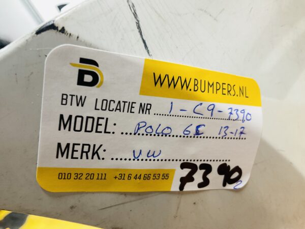 BUMPER Volkswagen Polo 6C 2013-2017 VOORBUMPER 1-C9-7390z