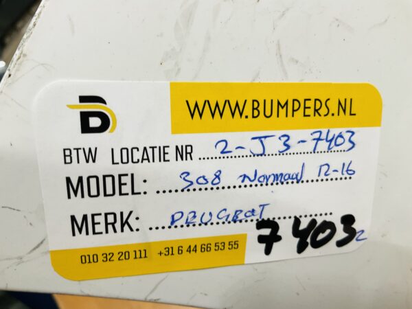BUMPER Peugeot 308 Normaal  2012-2016 VOORBUMPER 2-J3-7403z