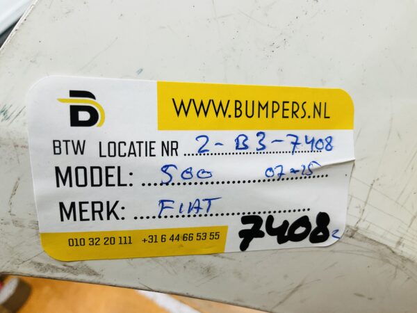 BUMPER Fiat 500 2007-2015 VOORBUMPER 2-B3-7408z