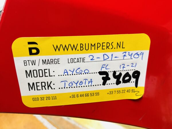 BUMPER Toyota Aygo Facelift 2017-2021 VOORBUMPER 2-D1-7409z
