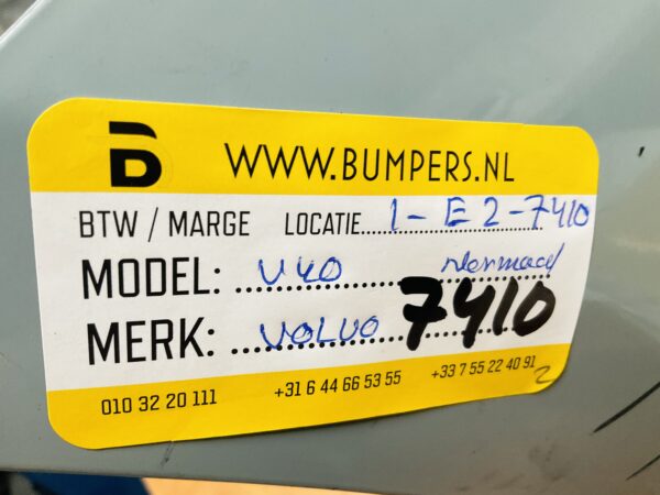 BUMPER Volvo V40 Normaal pdc VOORBUMPER 1-E2-7410z