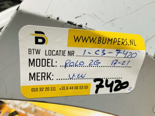 BUMPER Volkswagen Polo 2G 2017-2021 VOORBUMPER 1-C3-7420z