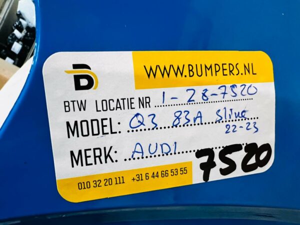 BUMPER Audi Q3 83A Sline S-Line  2022-2023 VOORBUMPER 1-Z8-7520z