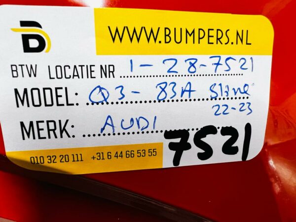 BUMPER Audi Q3 83A Sline S-Line  2022-2023 VOORBUMPER 1-Z8-7521z