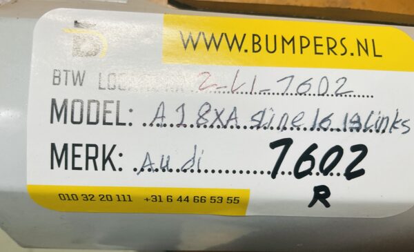 Zijskirts Audi 8xA Sline 2016-2019 Links Skirt Dorpel 2-L1-7602R