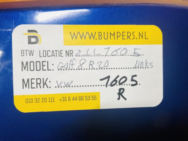 Zijskirts Volkswagen Golf 8 R20 Links Skirt Dorpel 2-L1-7605R