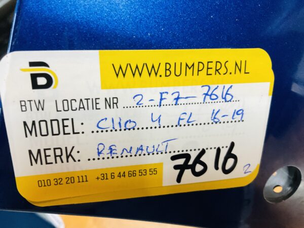 BUMPER Renault Clio 4 Facelift  2016-2019 VOORBUMPER 2-F7-7616z