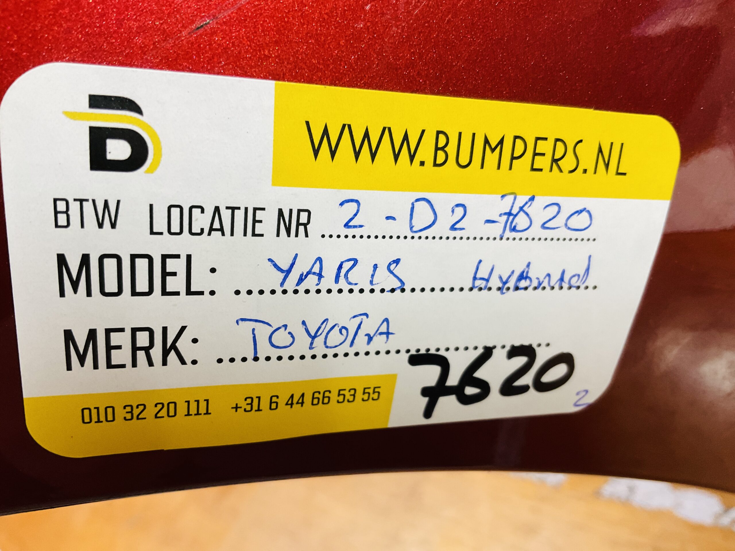 BUMPER Toyota Yaris 2 Hybrid 2010-2014 VOORBUMPER 2-D2-7620z