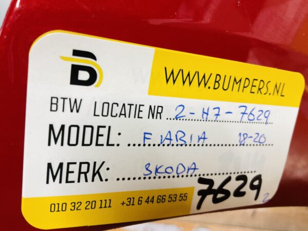 Bumper Skoda Fabia 3 Facelift 2018-2020 Voorbumper 2-H7-7629z