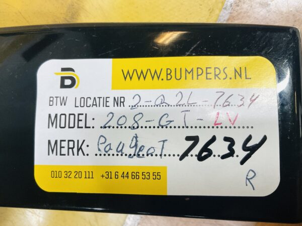 Zijscherm strip Peugeot 208 9844358780 LV Links Voor  GT Line 2-Q2L-7634R