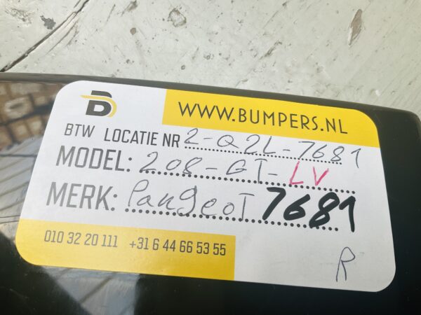 Zijscherm strip Peugeot 208 9844358780 LV Links Voor  GT Line 2-Q2L-7681R