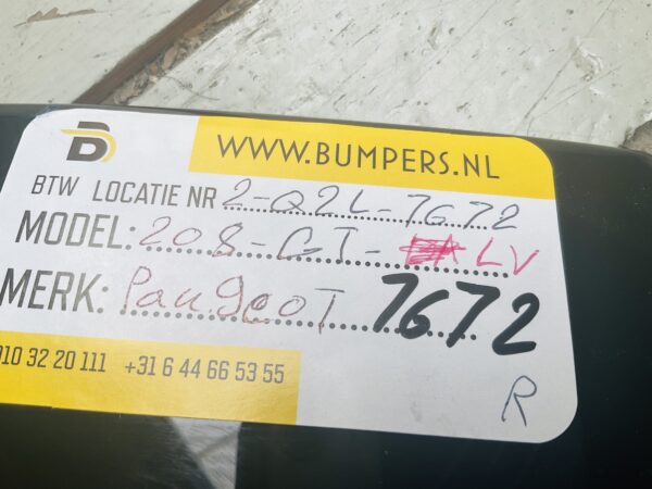 Zijscherm strip Peugeot 208 9844358780 LV Links Voor  GT Line 2-Q2L-7672R
