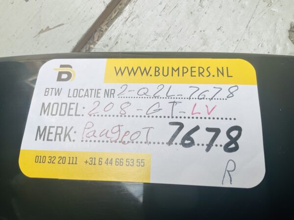 Zijscherm strip Peugeot 208 9844358780 LV Links Voor  GT Line 2-Q2L-7678R