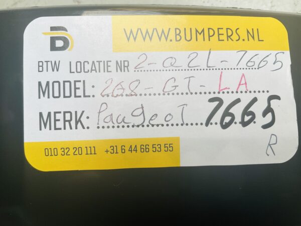 Zijscherm strip Peugeot 208 9823300580 LA Links Achter  GT Line 2-Q2L-7665R