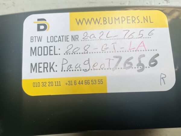 Zijscherm strip Peugeot 208 9823300580 LA Links Achter  GT Line 2-Q2L-7656R