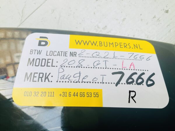 Zijscherm strip Peugeot 208 9823300580 LA Links Achter  GT Line 2-Q2L-7666R
