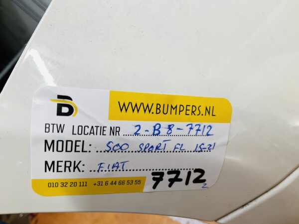 BUMPER Fiat 500 Sport Facelift 2016-2022 VOORBUMPER 2-B8-7712z