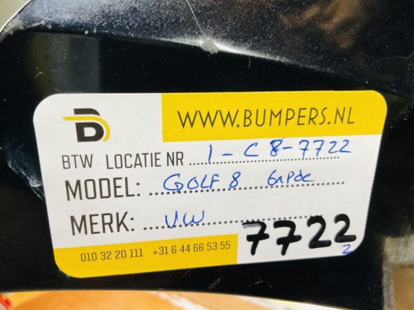 BUMPER Volkswagen Golf 8 6xpdc 2019-2023 VOORBUMPER 1-C8-7722z