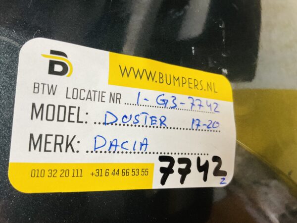 BUMPER Dacia Duster 2017-2020 VOORBUMPER 1-G3-7742z