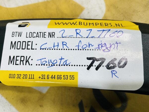 Zijscherm strip Toyota CHR Rechts Line 2-R7-7760R