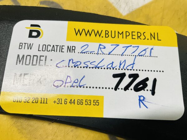 Zijscherm strip Opel Corssland 2-R7-7761R