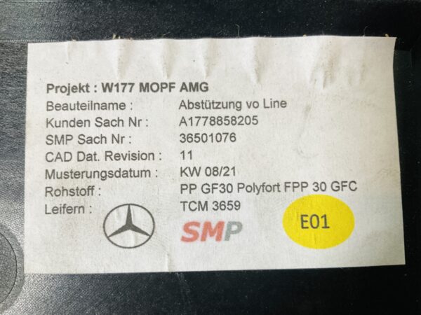 Onderplaat Mercedes W177 Normaal Bumperlip 2-L5-7763R