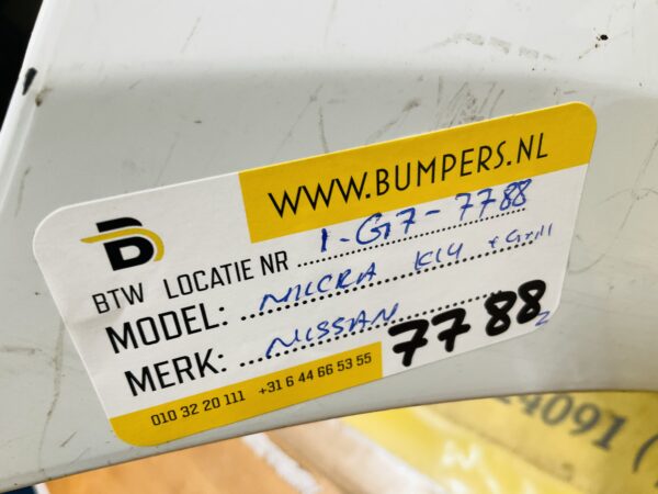 BUMPER Nissan Micra + Grill K14 VOORBUMPER 1-G7-7788z