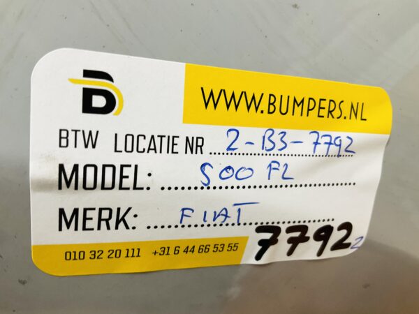 BUMPER Fiat 500 Facelift 2016-2022 VOORBUMPER 2-B3-7792z