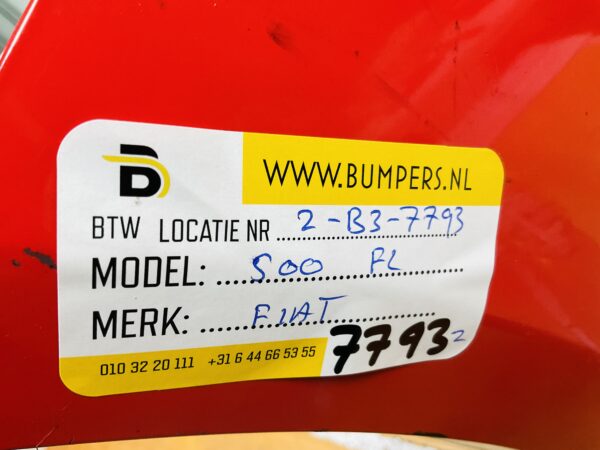 BUMPER Fiat 500 Facelift 2016-2022 VOORBUMPER 2-B3-7793z