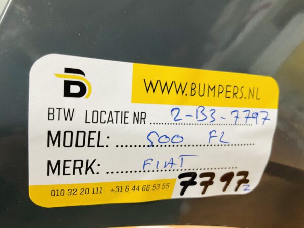 BUMPER Fiat 500 Facelift 2016-2022 VOORBUMPER 2-B3-7797z