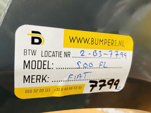 BUMPER Fiat 500 Facelift 2016-2022 VOORBUMPER 2-B3-7799z