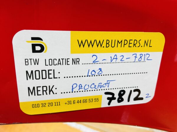BUMPER Peugeot 108 2014-2023 VOORBUMPER 2-A2-7812z