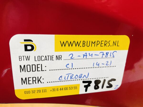 BUMPER Citroen C1  2014-2021 VOORBUMPER 2-A4-7815z