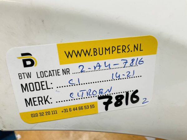 BUMPER Citroen C1  2014-2021 VOORBUMPER 2-A4-7816z