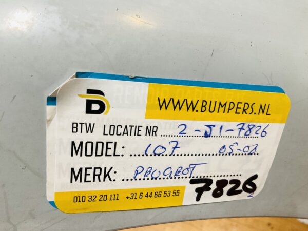 BUMPER Peugeot 107 2004-2008 VOORBUMPER 2-J1-7826z