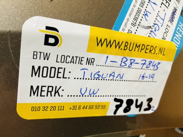 BUMPER Volkswagen Tiguan 2016-2019 VOORBUMPER 1-B8-7843z