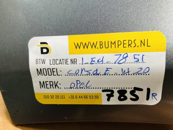 Bumper Opel Corsa E 2014-2020 Achter Bumper 1-E4-7851R