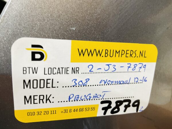 BUMPER Peugeot 308  Normaal 2012-2016 VOORBUMPER 2-J5-7879z