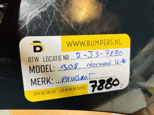 BUMPER Peugeot 308  Normaal 2012-2016 VOORBUMPER 2-J3-7880z