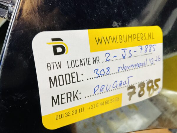 BUMPER Peugeot 308  Normaal 2012-2016 VOORBUMPER 2-J3-7885z