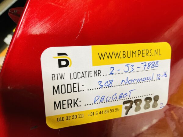 BUMPER Peugeot 308  Normaal 2012-2016 VOORBUMPER 2-J3-7888z