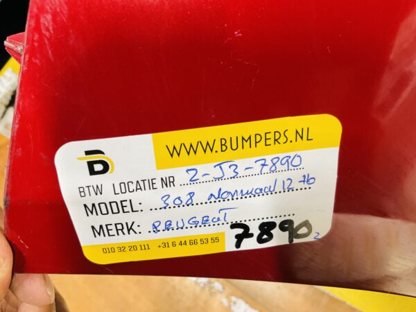 BUMPER Peugeot 308  Normaal 2012-2016 VOORBUMPER 2-J3-7890z