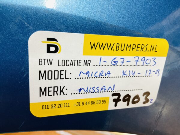 BUMPER Nissan Micra K14  2017-2023 VOORBUMPER 1-G7-7903z