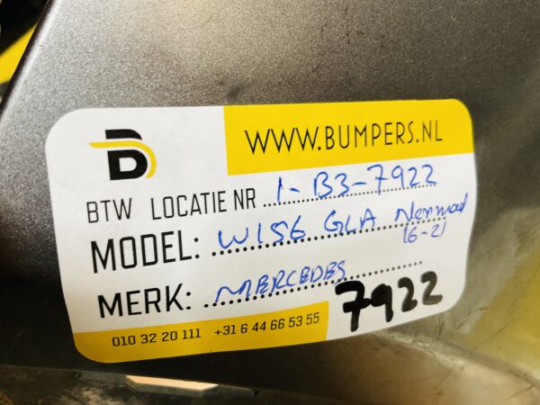 BUMPER Mercedes GLA Klasse W156 Normaal 2016-2021 VOORBUMPER 1-B3-7922z