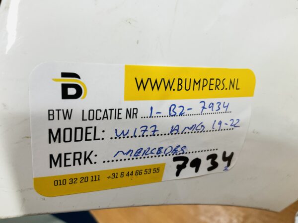 BUMPER Mercedes A Klasse W177 AMG 2019-2023 VOORBUMPER 1-B2-7934z