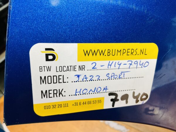 BUMPER Honda Jazz Sport VOORBUMPER 2-H14-7940z